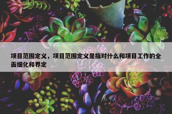 项目范围定义，项目范围定义是指对什么和项目工作的全面细化和界定